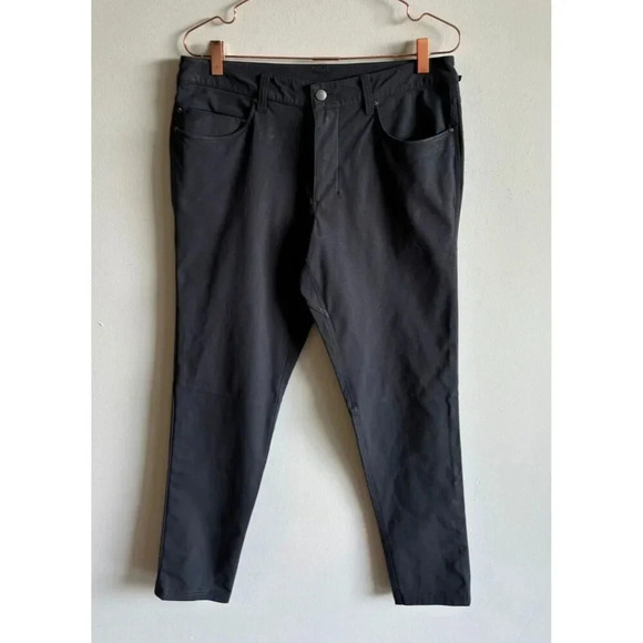 Lululemon Warpstreme ABC Pants Mens Tapered Leg Mid Rise Flat Front Gray Sz 32 - Picture 1 of 12